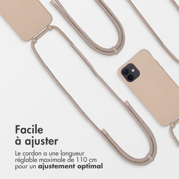imoshion Coque arrière Color avec cordon amovible et MagSafe Apple iPhone 12 (Pro) - Nude