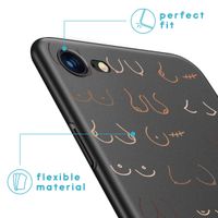 imoshion Coque Design iPhone SE (2022 / 2020) / 8 / 7 - Boobs all over - Noir