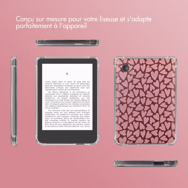imoshion Coque Design Clear Kobo Clara Colour / Clara BW - Hearty Blush