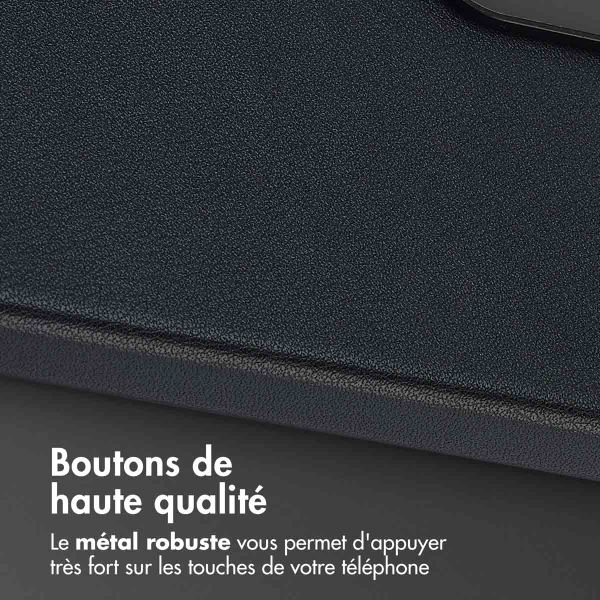 Accezz Coque arrière en cuir avec MagSafe Samsung Galaxy A36 / A56 - Onyx Black