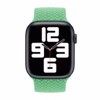 Apple Bracelet Solo tressé Apple Watch | 44/45/46/49 mm - Taille 9 - Bright Green