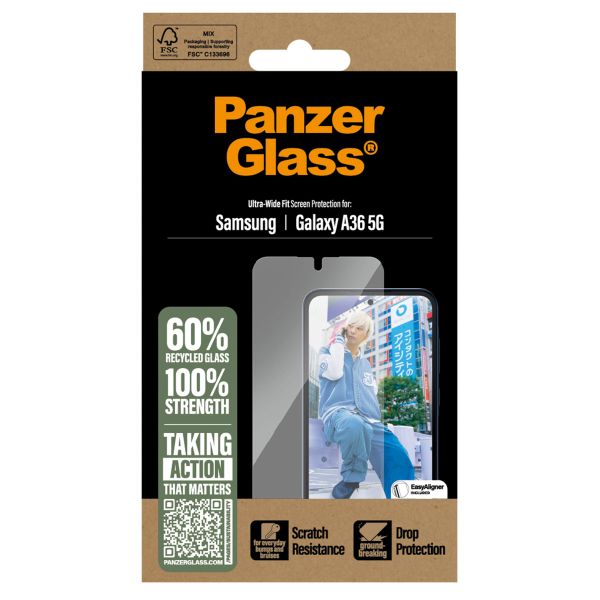 PanzerGlass Protection d'écran Ultra-Wide Fit avec applicateur Samsung Galaxy A36