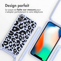 imoshion Coque design en silicone avec cordon Apple iPhone X / Xs - Animal Lila