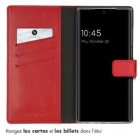 Selencia Étui portefeuille en cuir véritable Samsung Galaxy S23 Ultra - Rouge