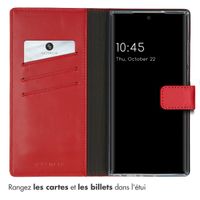 Selencia Étui de téléphone portefeuille en cuir véritable Samsung Galaxy S23 Ultra - Rouge