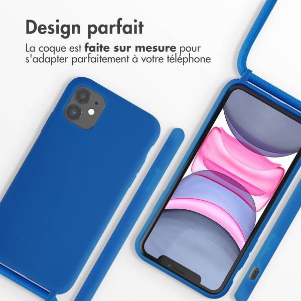 imoshion ﻿Coque en silicone avec cordon iPhone 11 - Bleu