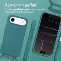 imoshion Coque arrière Color avec cordon amovible et MagSafe Apple iPhone Air - Vert foncé