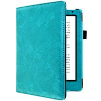 imoshion Etui portefeuille Luxe unie Kobo Aura H2O Edition 2 - Turquoise
