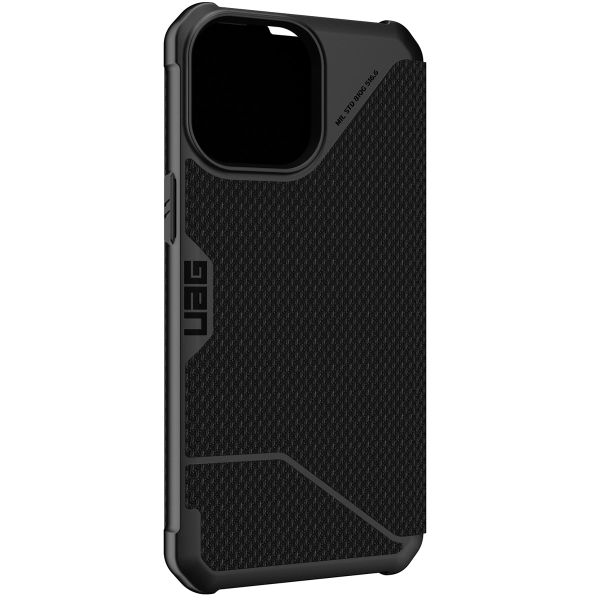 UAG Etui de téléphone portefeuille Metropolis iPhone 13 Pro Max - Kevlar Black