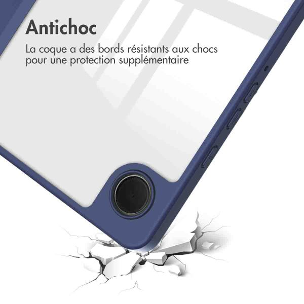 imoshion Coque tablette rigide Trifold iPad Samsung Galaxy Tab A9 8.7 pouces - Bleu foncé