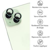imoshion Lot de 2 protections d'objectif de caméra Apple iPhone 15 / 15 Plus - Green