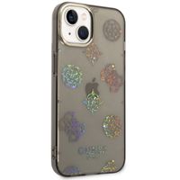 Guess Coque Peony Glitter iPhone 14 - Noir