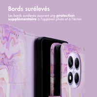 imoshion Étui de télephone portefeuille Design Xiaomi Redmi Note 14 Pro (4G) - Purple Marble