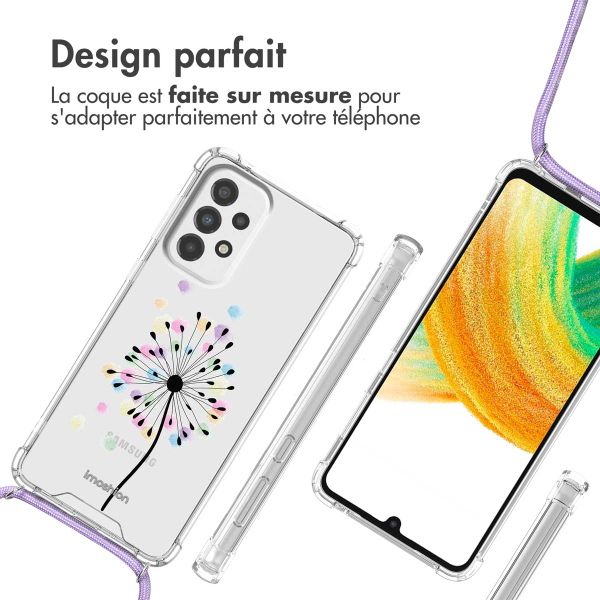 imoshion Coque Design avec cordon Samsung Galaxy A33 - Sandstone Dandelion