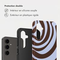 Selencia Coque arrière Vivid Samsung Galaxy S24 FE - Dream Swirl Chocolate