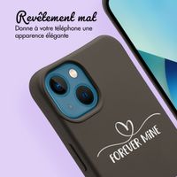 Coque de couleur personnalisée MagSafe avec cordon amovible  et cœur élégant iPhone 13 - Black Coffee