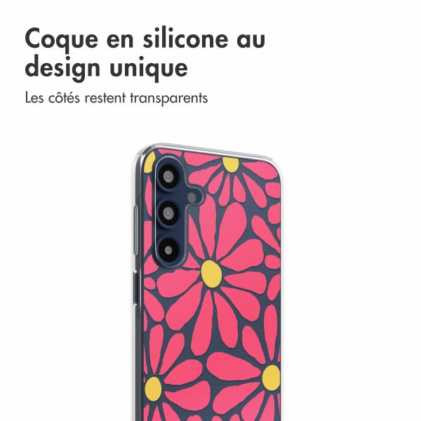 imoshion Coque design pour Samsung Galaxy A16 - Dusty Rose Flowers Connect