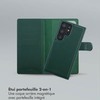 Selencia Étui portefeuille amovible Olyn avec MagSafe Samsung Galaxy S24 Ultra - Vert