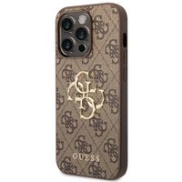 Guess Coque 4G Metal Logo Backcover Apple iPhone 15 Pro - Marron