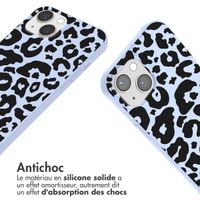 imoshion Coque design en silicone avec cordon Apple iPhone 13 - Animal Lila