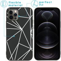 imoshion Coque Design iPhone 12 (Pro) - Graphic Cube Black