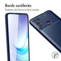 imoshion Coque silicone Carbon Motorola Moto G60 - Bleu