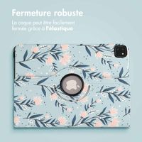imoshion Coque Design rotatif à 360° Apple iPad Pro 12.9 (2018/2020/2021/2022) - Flowers