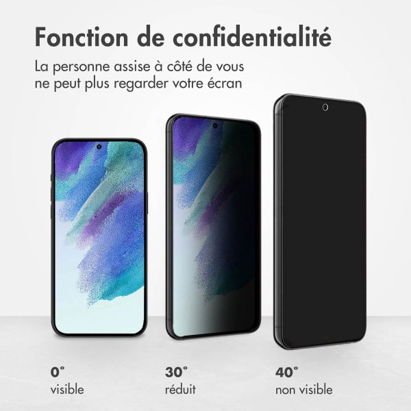 Accezz Protection d'écran en verre trempé Privacy Samsung Galaxy S21 FE
