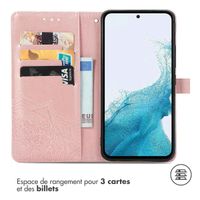 imoshion Etui de téléphone portefeuille Mandala Samsung Galaxy A56 - Rose Dorée