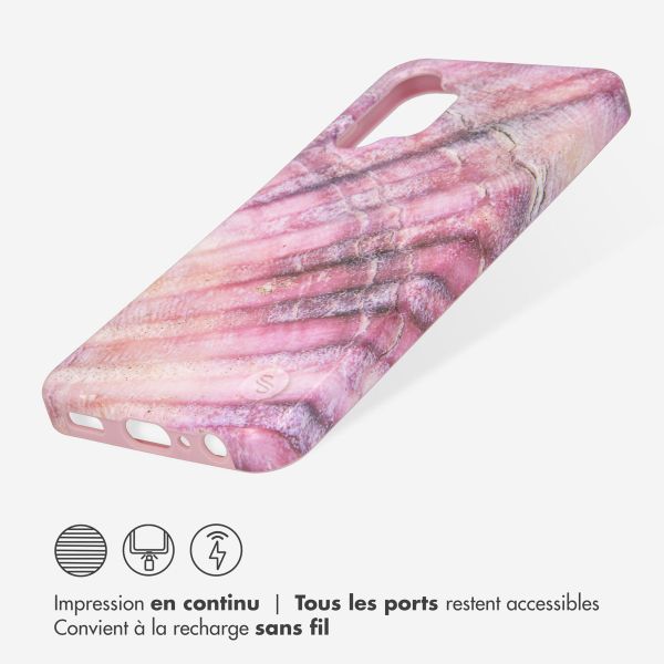 Selencia Aurora Coque Fashion Samsung Galaxy A13 (4G) - ﻿Coque durable - 100 % recyclée - Ocean Shell Purple