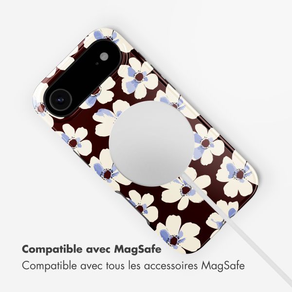 Selencia Coque arrière Vivid avec MagSafe Apple iPhone Air - Choco Flower Pop