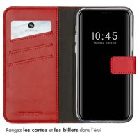 Selencia Étui de téléphone portefeuille en cuir véritable Apple iPhone 12 (Pro)