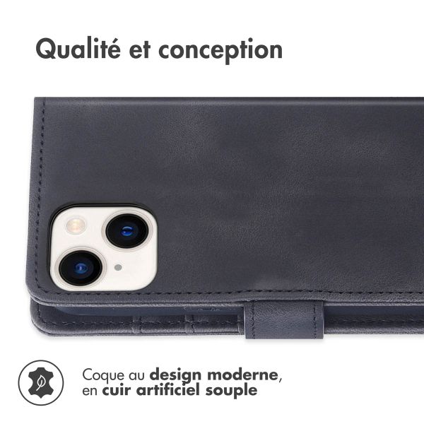 imoshion Etui de téléphone portefeuille avec cordon iPhone 13 - Noir