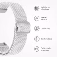 imoshion Bracelet tissée en nylon - Connexion universelle 22 mm - Blanc