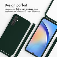 imoshion Coque en silicone avec cordon Samsung Galaxy A34 (5G) - Vert foncé