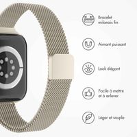 imoshion Bracelet slim Milanese Apple Watch Series 1 t/m 9 / SE (38/40/41 mm) | Series 10 / 11 (42 mm) - Champagne