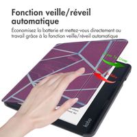 imoshion Design Slim Hard Sleepcover avec support Kobo Sage / Tolino Epos 3 - Bordeaux Graphic