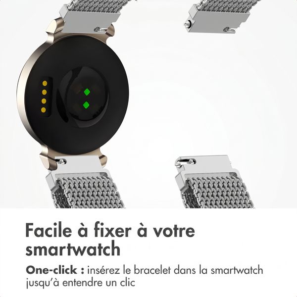 imoshion Bracelet magnétique milanais Garmin Lily 2 - Argent
