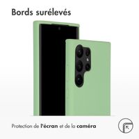 Accezz Coque Liquid Silicone Samsung Galaxy S23 Ultra - Vert