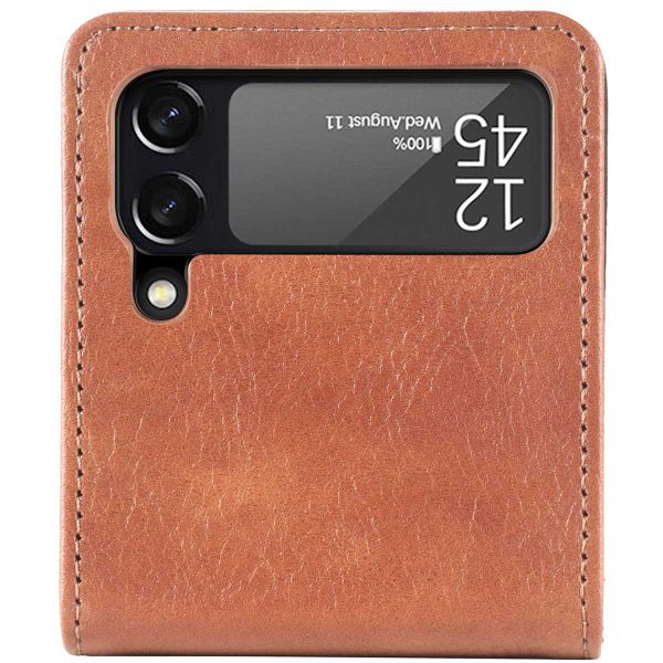 imoshion Étui de télephone portefeuille Luxe Samsung Galaxy Z Flip 3 - Marron