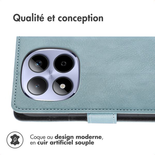 imoshion Étui de télephone portefeuille de luxe Xiaomi Redmi Note 15 (4G) - Bleu clair