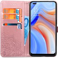 imoshion Etui de téléphone portefeuille Mandala Oppo Reno4 5G - Rose Dorée