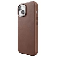 Woodcessories Coque Bio Leather MagSafe Apple iPhone 15 - Marron