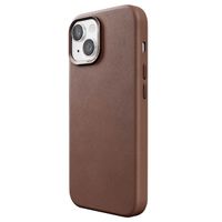 Woodcessories Coque Bio Leather MagSafe iPhone 15 - Brun