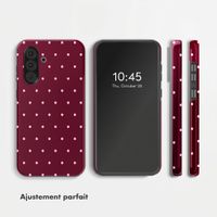 Selencia Coque arrière Vivid Samsung Galaxy A36 / A56 - Happy Dots Burgundy