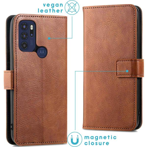 imoshion Étui de téléphone portefeuille Luxe Motorola Moto G60s - Marron