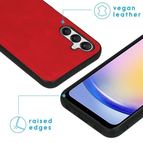 imoshion Etui de téléphone de type portefeuille de luxe 2-en-1 amovible Samsung Galaxy A25 (5G) - Rouge