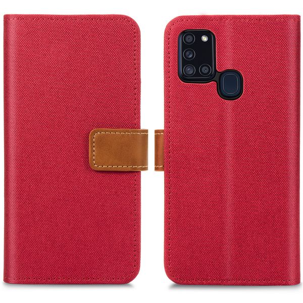 imoshion Étui de téléphone portefeuille Canvas Luxe Galaxy A21s