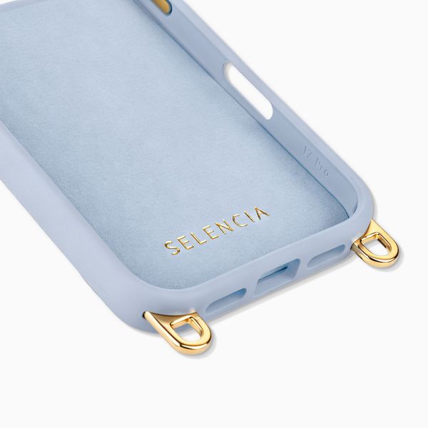 Selencia Coque arrière Rivièra avec MagSafe avec crochets amovibles Apple iPhone 17 Pro - Powder Blue