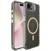 imoshion Coque arrière transparente Pailletée avec MagSafe Apple iPhone 16e - Doré